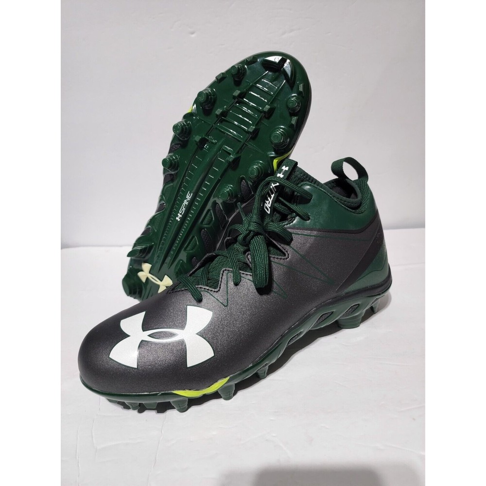 Under Armour Nitro Men's Football Cleats Mid 'Green Black' 1287491-055 Size 10.5